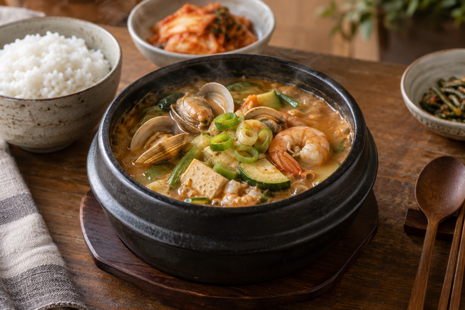 해물된장뚝배기